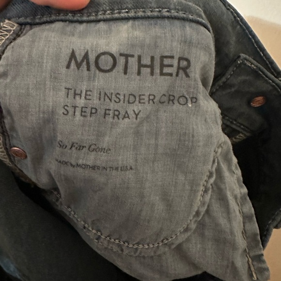 MOTHER The Insider Crop Step Fray Jeans In So Far Gone - Picture 9 of 12